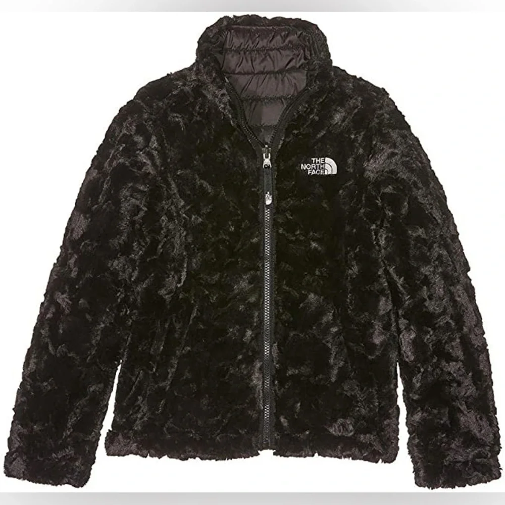 THE NORTH FACE Girls' Reversible Mossbud Swirl Full Zip Crewneck Jacket